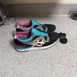 Asics Black and Teal Athletic Shoes